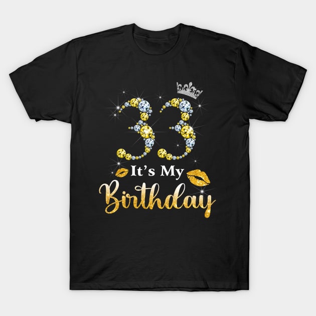 It's My 33rd Birthday T-Shirt by Bunzaji